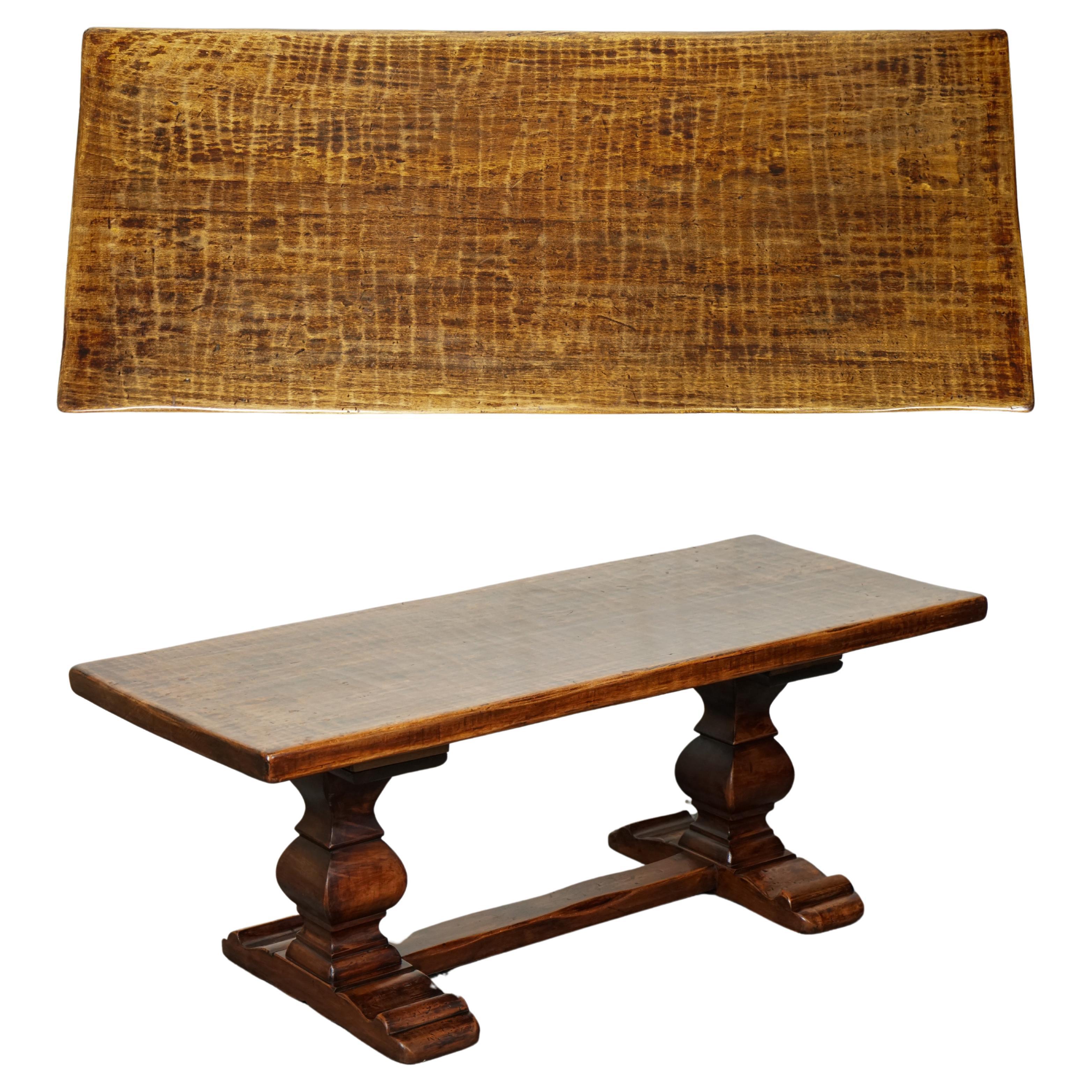 TABLE REFECTORY ROBERT MOUSEMAN THOMPSON STYLE DAZED OAK COFFEE j1 en vente