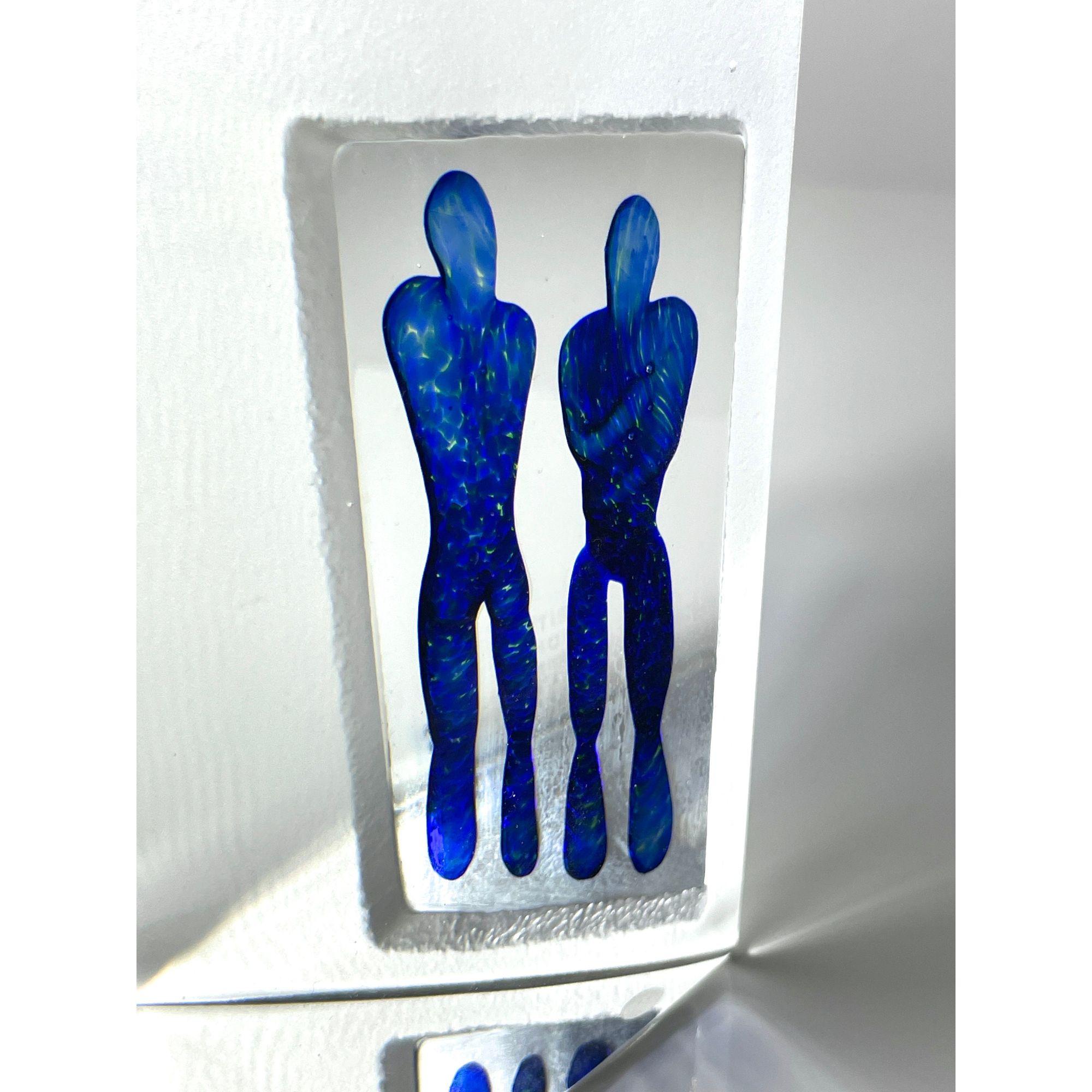 Vintage Reflections Glass Sculpture by Bertil Vallian for Kosta Boda c 1995 For Sale 3