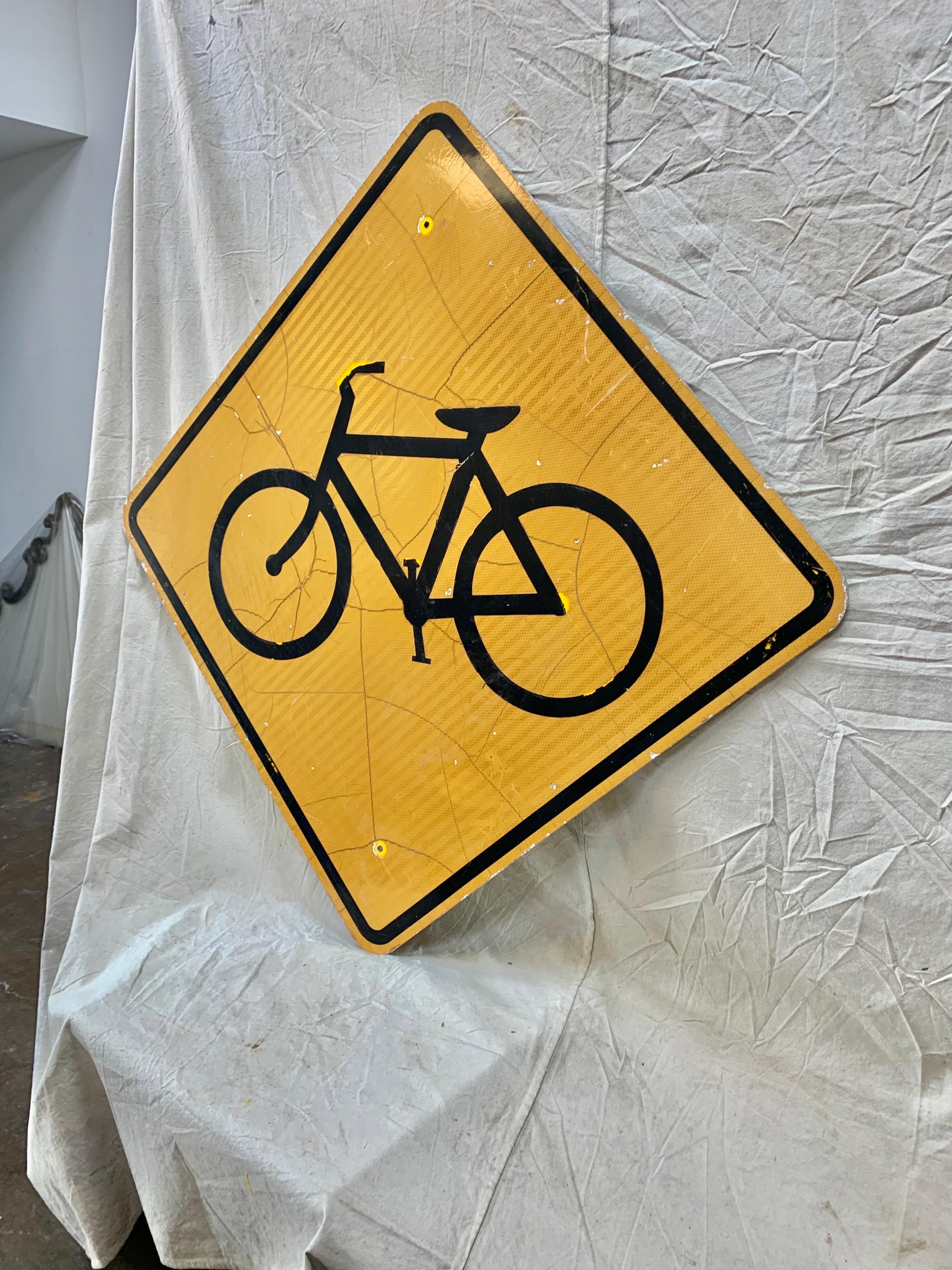 Reflektives Fahrradstraßenschild (amerikanisch) im Angebot