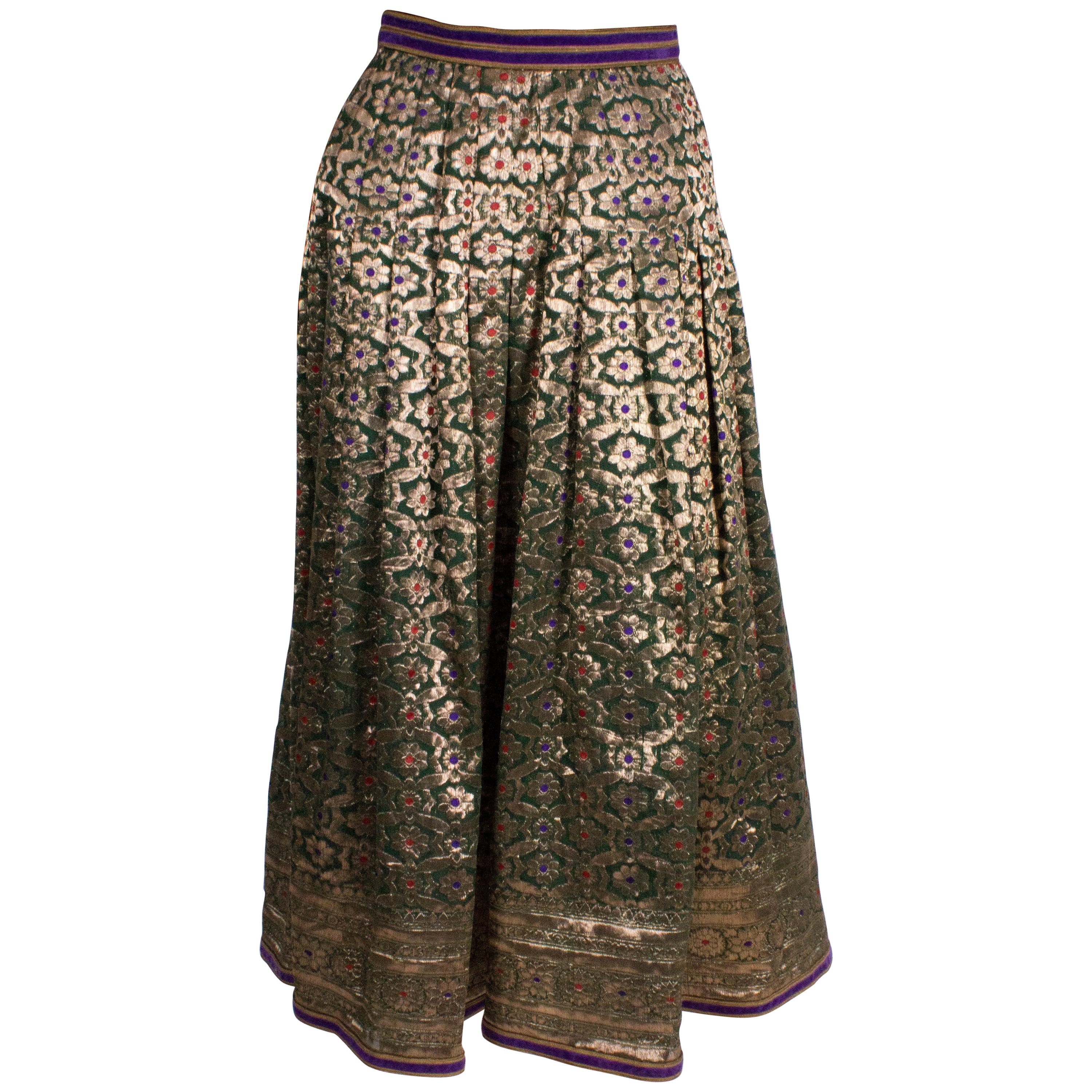    Vintage Regamus London Lame Skirt For Sale