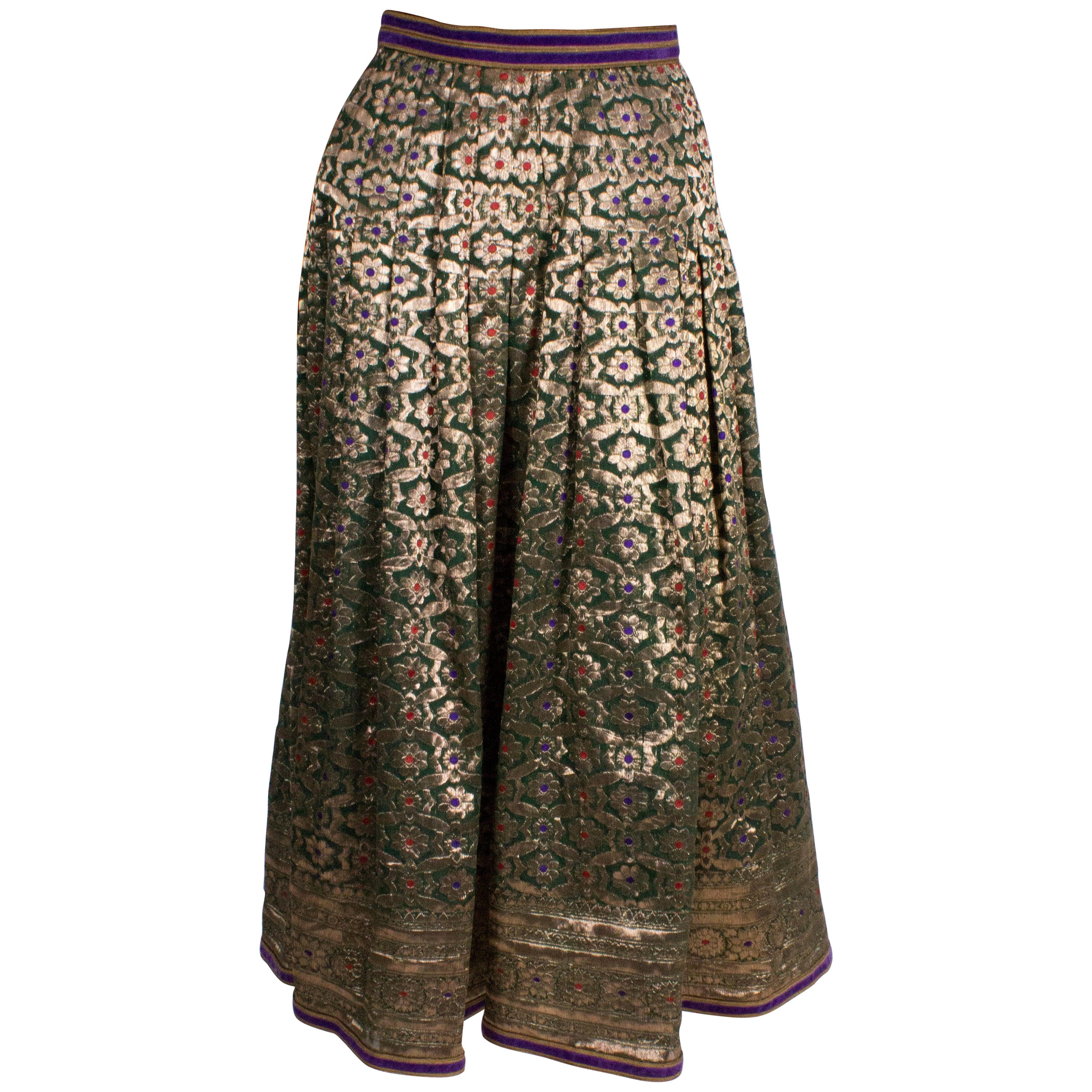 Vintage Regamus London Lame Skirt For Sale