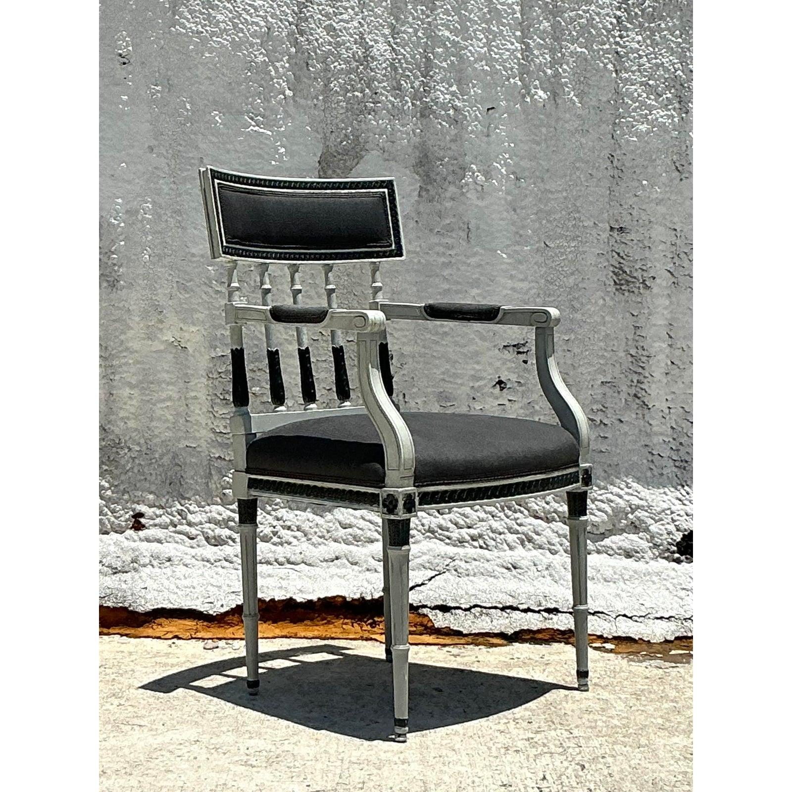 Vintage Regency 19. Jahrhundert Gustavian Arm Chair (Französisch) im Angebot
