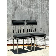 Vintage Regency 19th Century Gustavian Side Chairs - A Pair