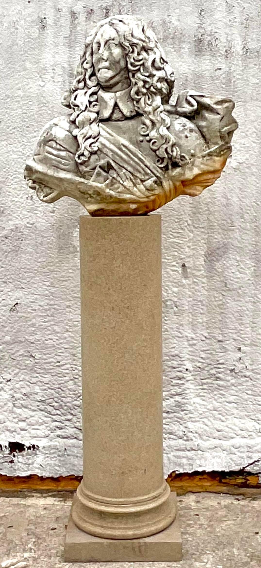 Francese Busto in marmo di Marco Aurelio d'epoca Regency del XIX secolo in vendita