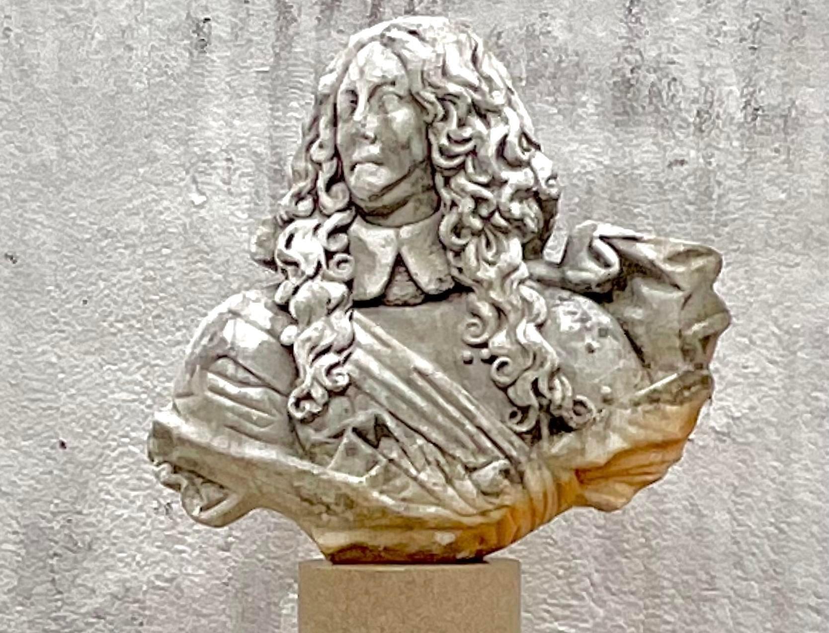 Busto in marmo di Marco Aurelio d'epoca Regency del XIX secolo In condizioni buone in vendita a west palm beach, FL