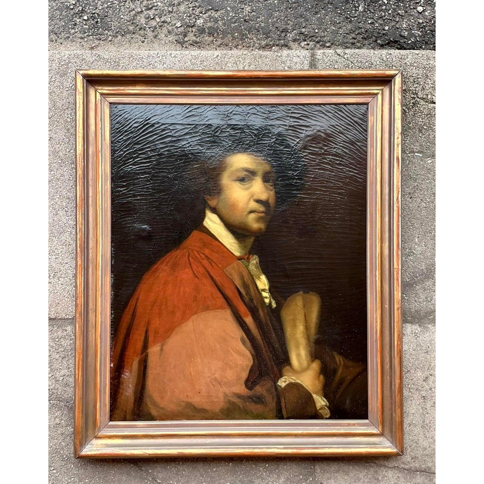 Vintage Regency 19. Jahrhundert Öl Porträt eines Mannes im Angebot 2