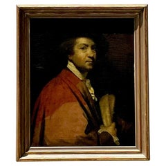 Vintage Regency 19th Century Oil Portrait of Man