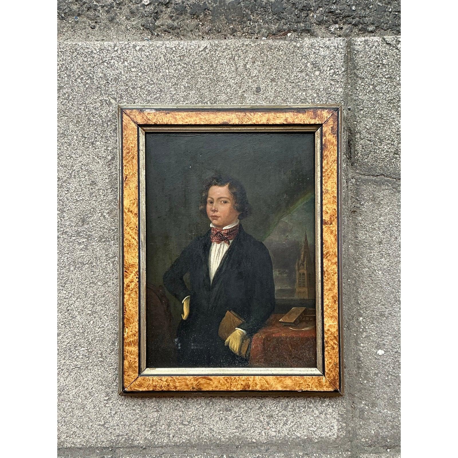 Originales Original-Ölgemälde-Porträt im Regency-Stil des 19. Jahrhunderts (Britisch) im Angebot