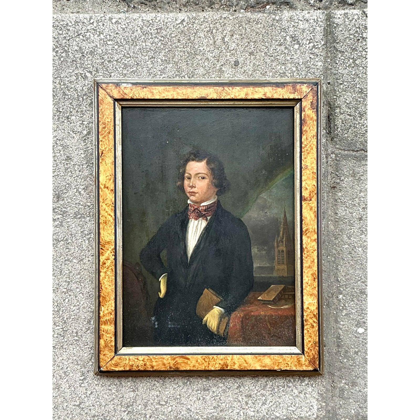 Originales Original-Ölgemälde-Porträt im Regency-Stil des 19. Jahrhunderts im Angebot 2
