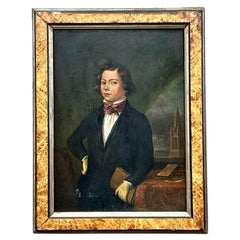 Vintage Regency 19th Century Original Oil Portrait