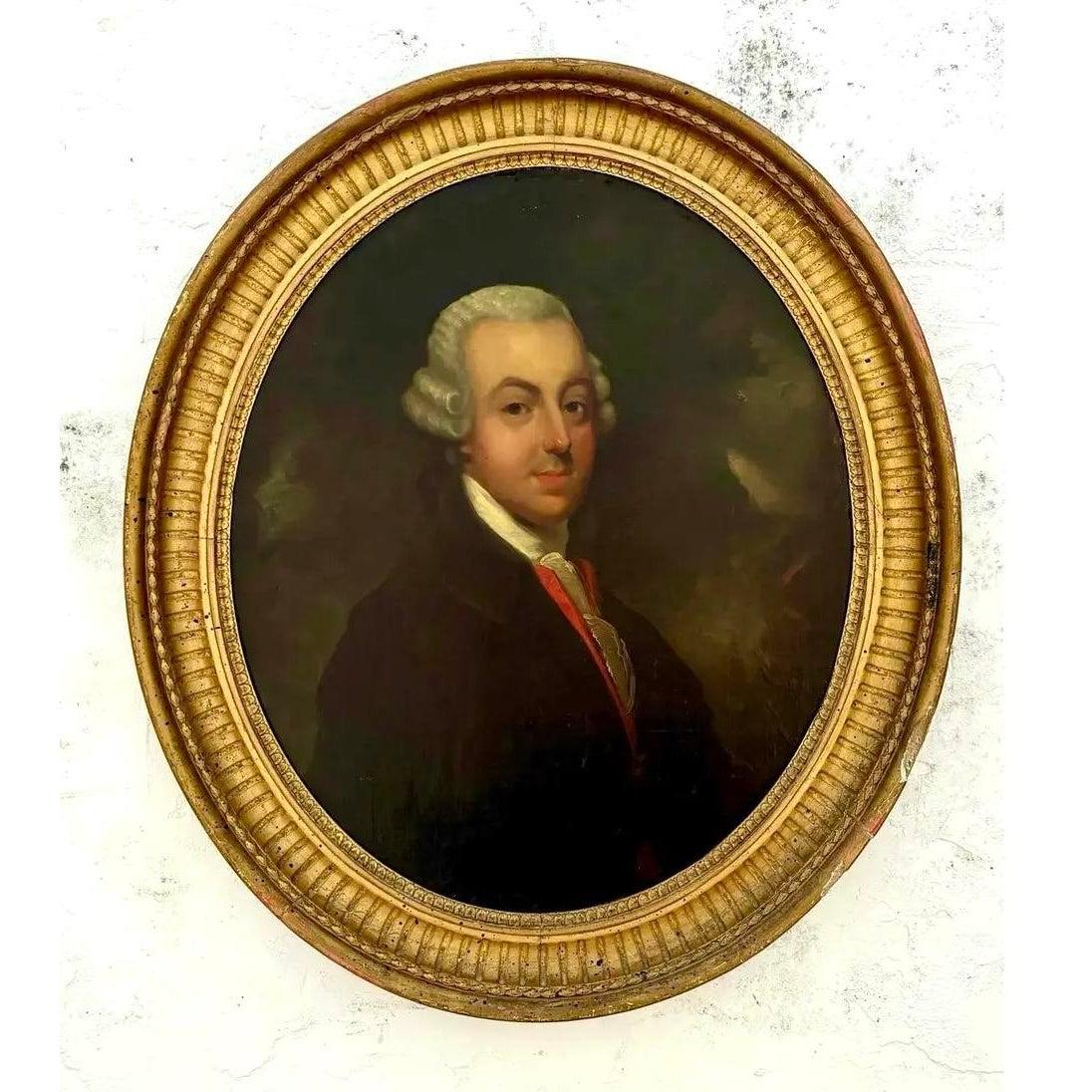 Vintage Regency 19. Jahrhundert Oval Porträt eines Gentleman im Angebot 2
