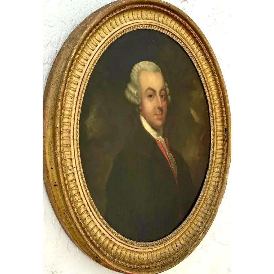 Vintage Regency 19. Jahrhundert Oval Porträt eines Gentleman im Angebot 3