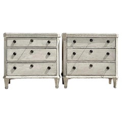 Vintage Regency 19th Century Swedish Chests, a Pair