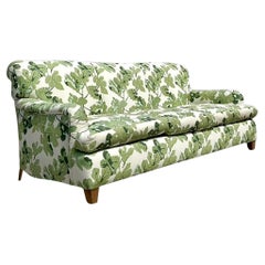 Vintage Regency 3 Seat Sofa Covered in Peter Dunham “Fig Leaf”