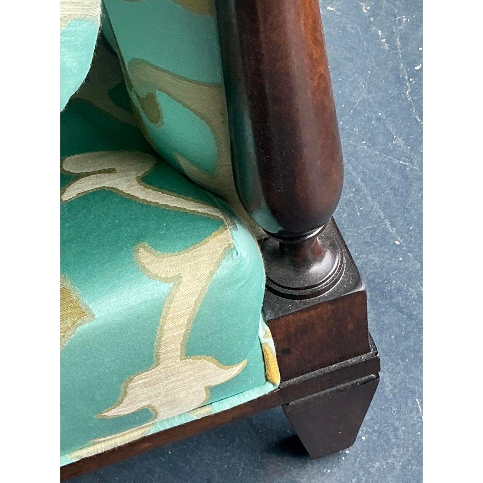 XXIe siècle et contemporain Chaise longue vintage Regency Andre Tufted Channel en vente