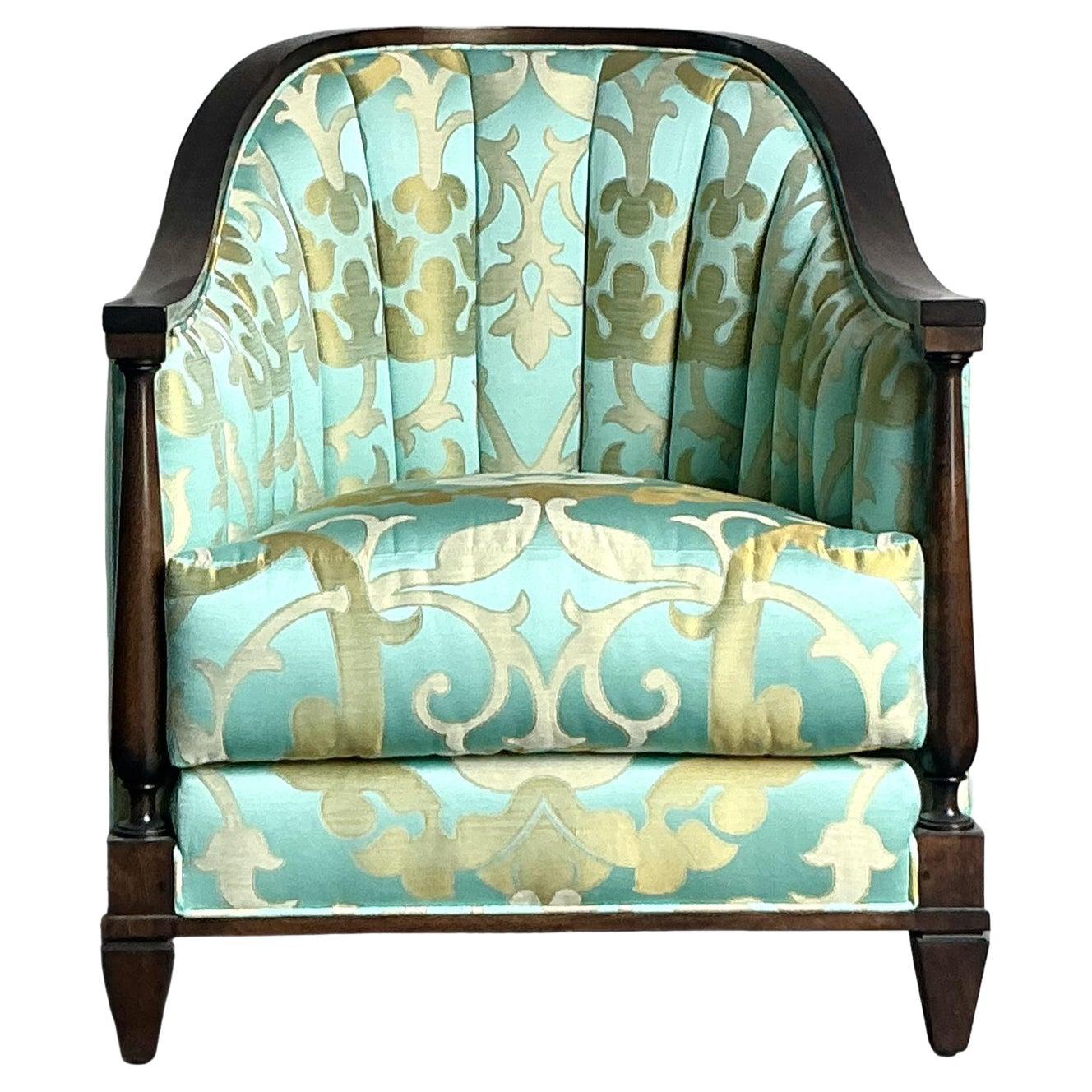 Chaise longue vintage Regency Andre Tufted Channel en vente