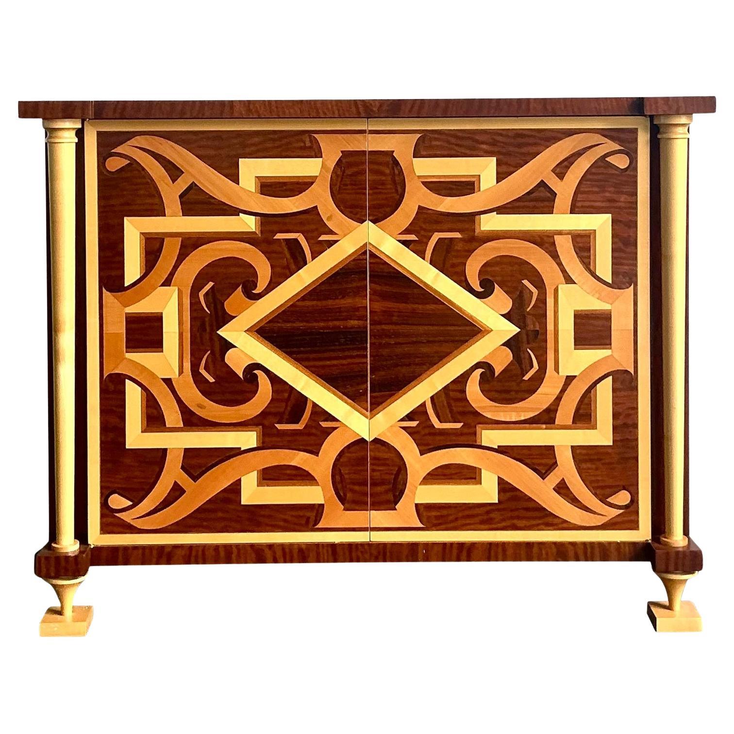 Mobile intarsiato d
epoca Regency Andre Arbus per William Switzer in vendita