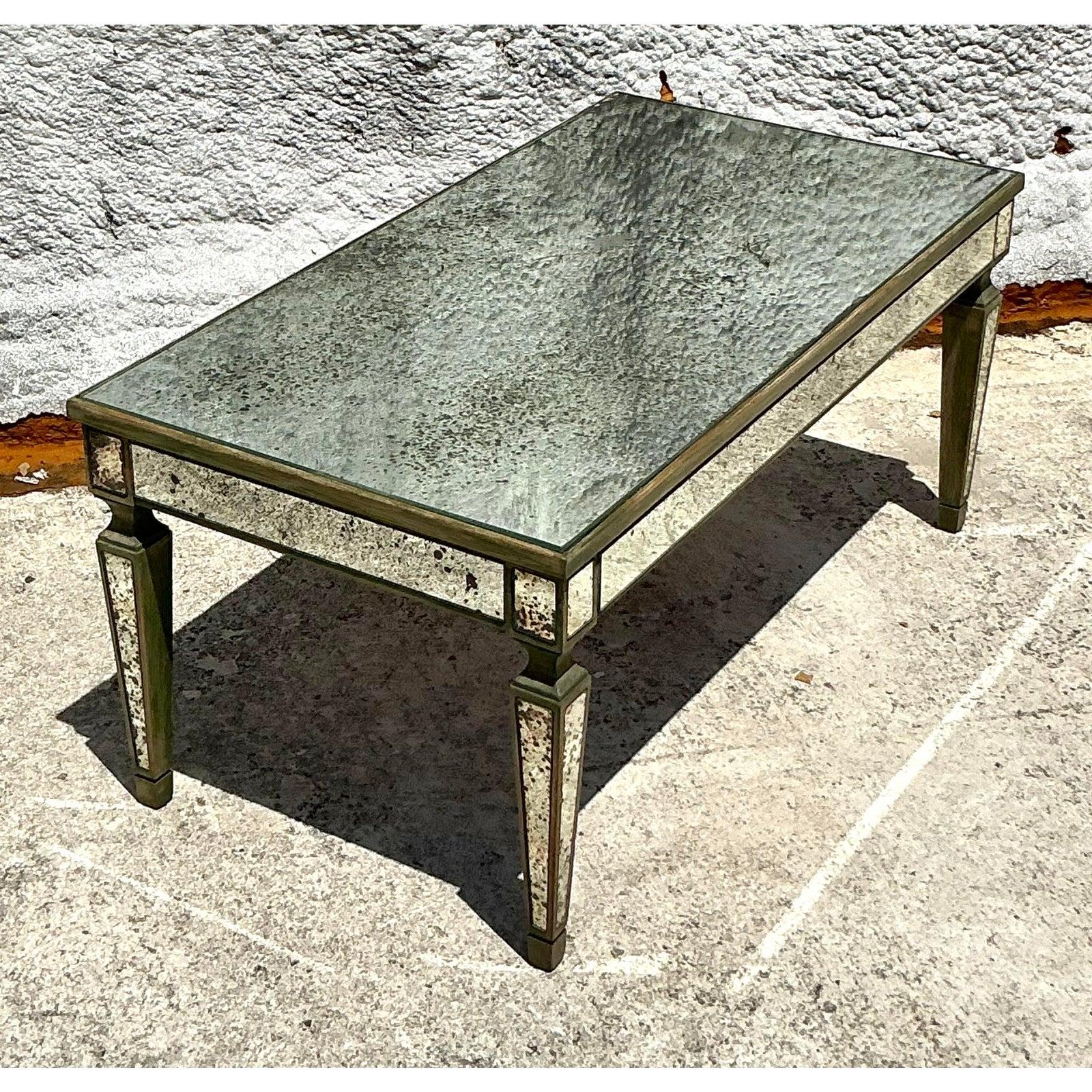 Néoclassique Table basse Vintage Regency Antique Mirror en vente