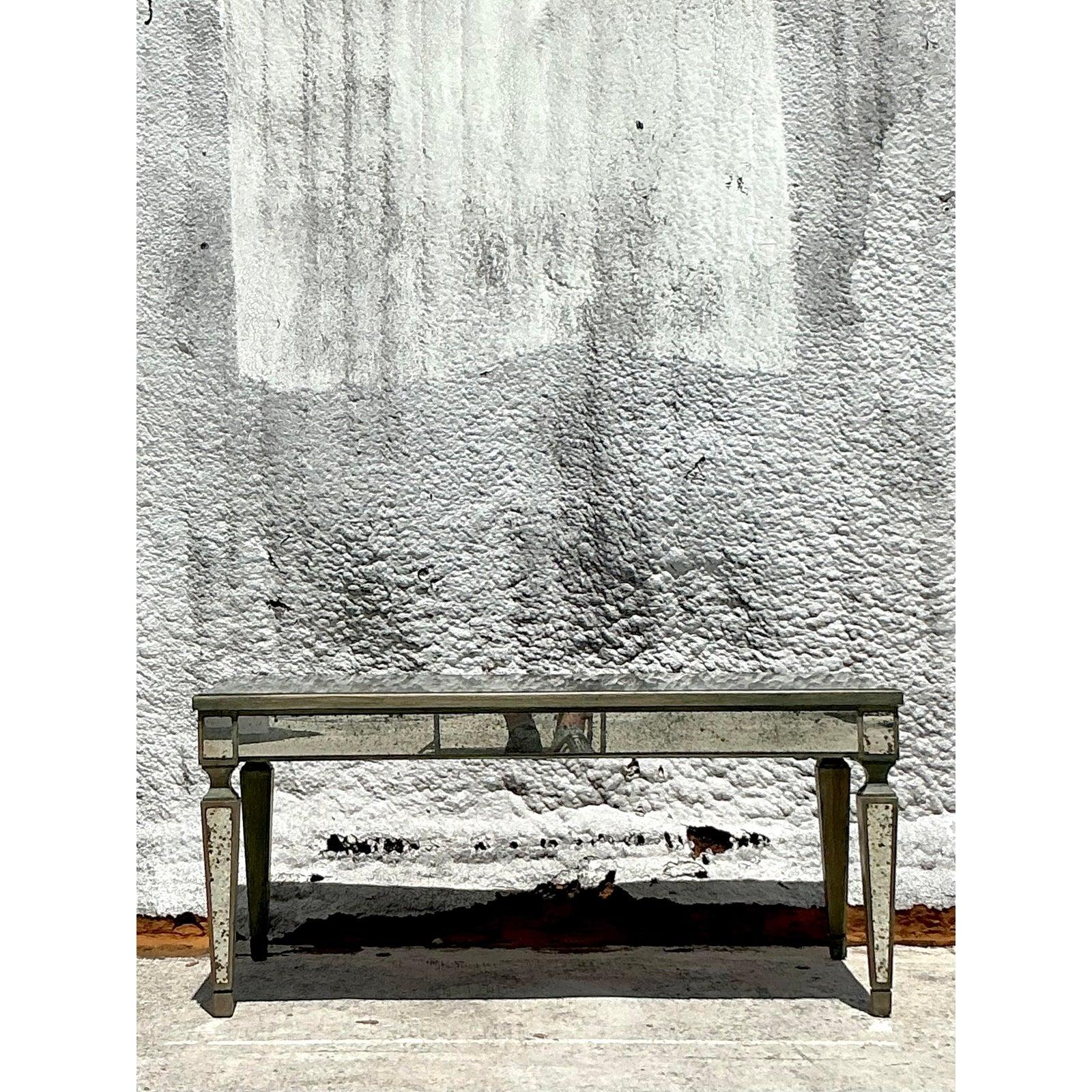 20ième siècle Table basse Vintage Regency Antique Mirror en vente