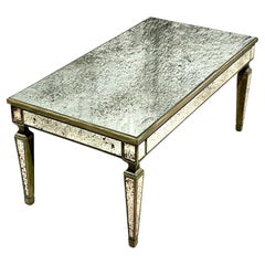 Vintage Regency Antiqued Mirror Coffee Table