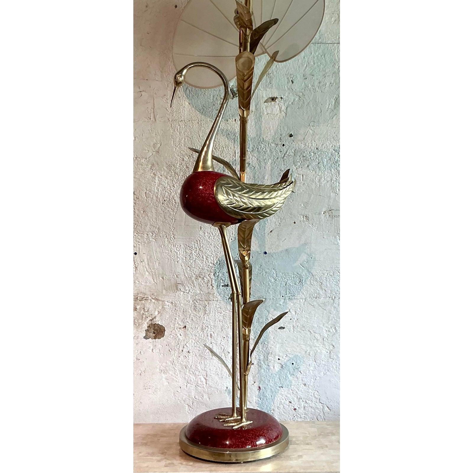 Lámpara Vintage Regency Antonio Pavia Flamingo en Bueno estado para la venta en West Palm Beach, FL