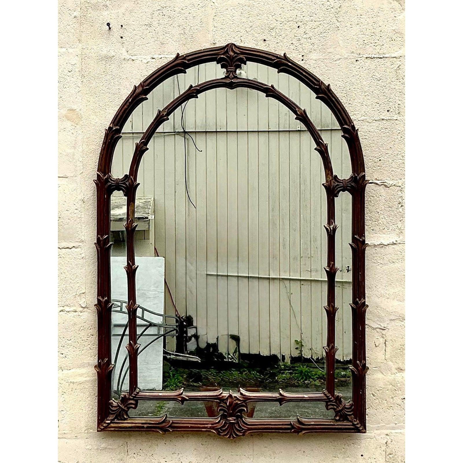 Hollywood Regency Specchio ad arco Regency vintage Branch in vendita