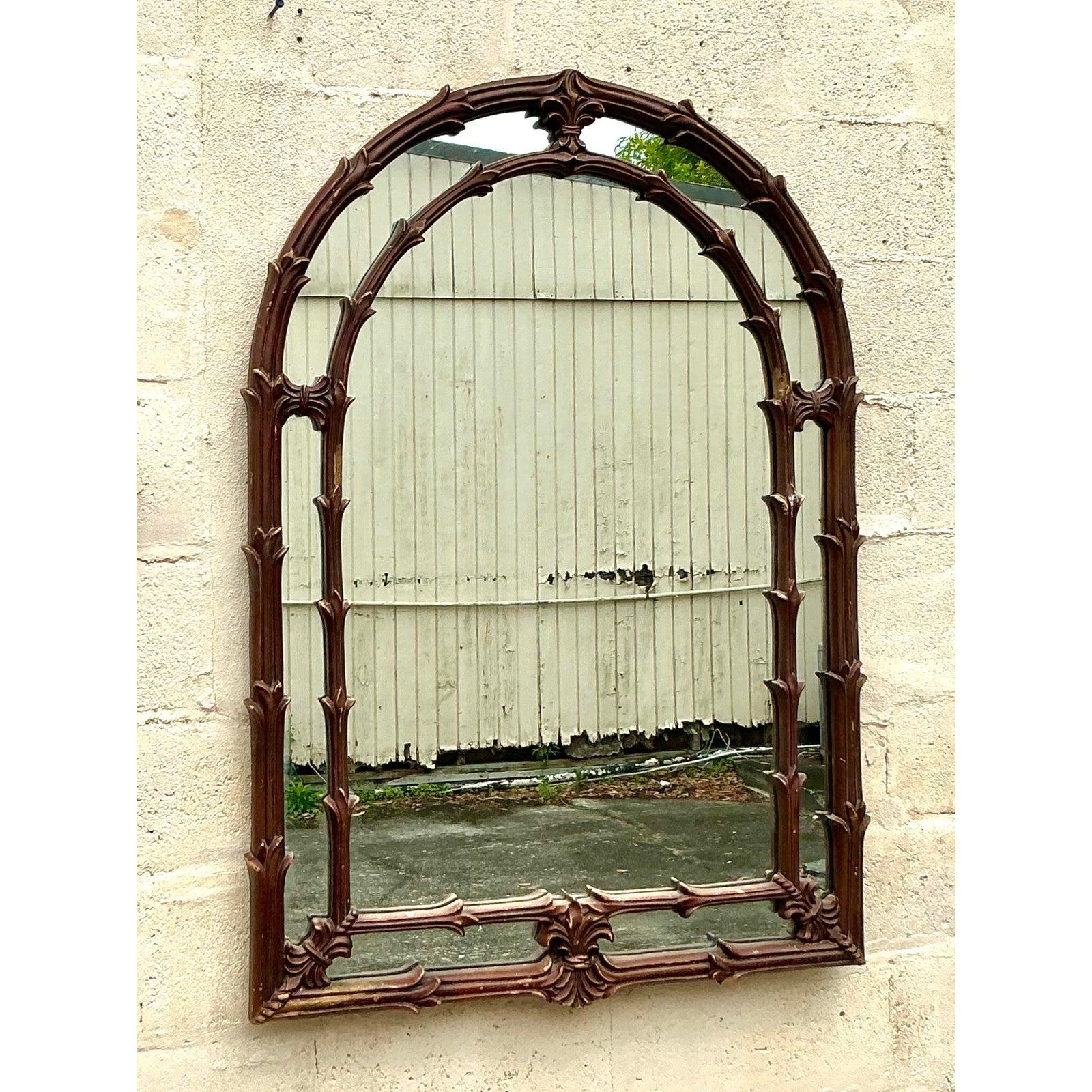 Americano Specchio ad arco Regency vintage Branch in vendita