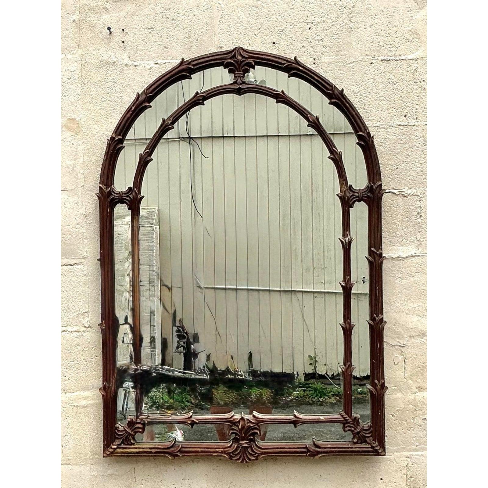 Specchio ad arco Regency vintage Branch In condizioni buone in vendita a west palm beach, FL