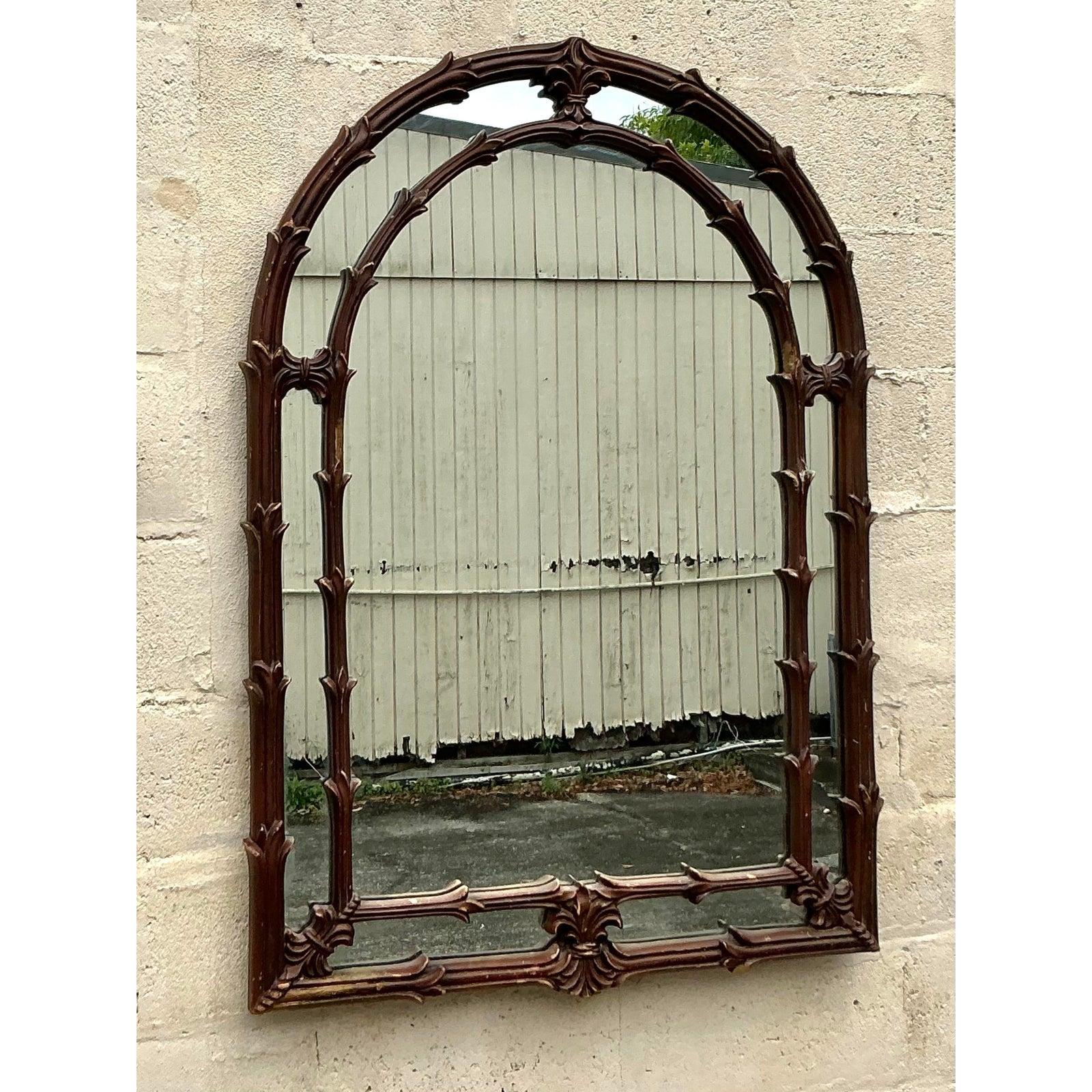 XX secolo Specchio ad arco Regency vintage Branch in vendita