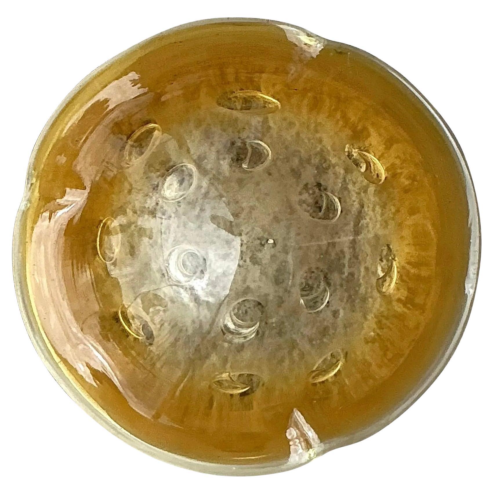 Cuenco Vintage Regency de cristal artístico de Murano
