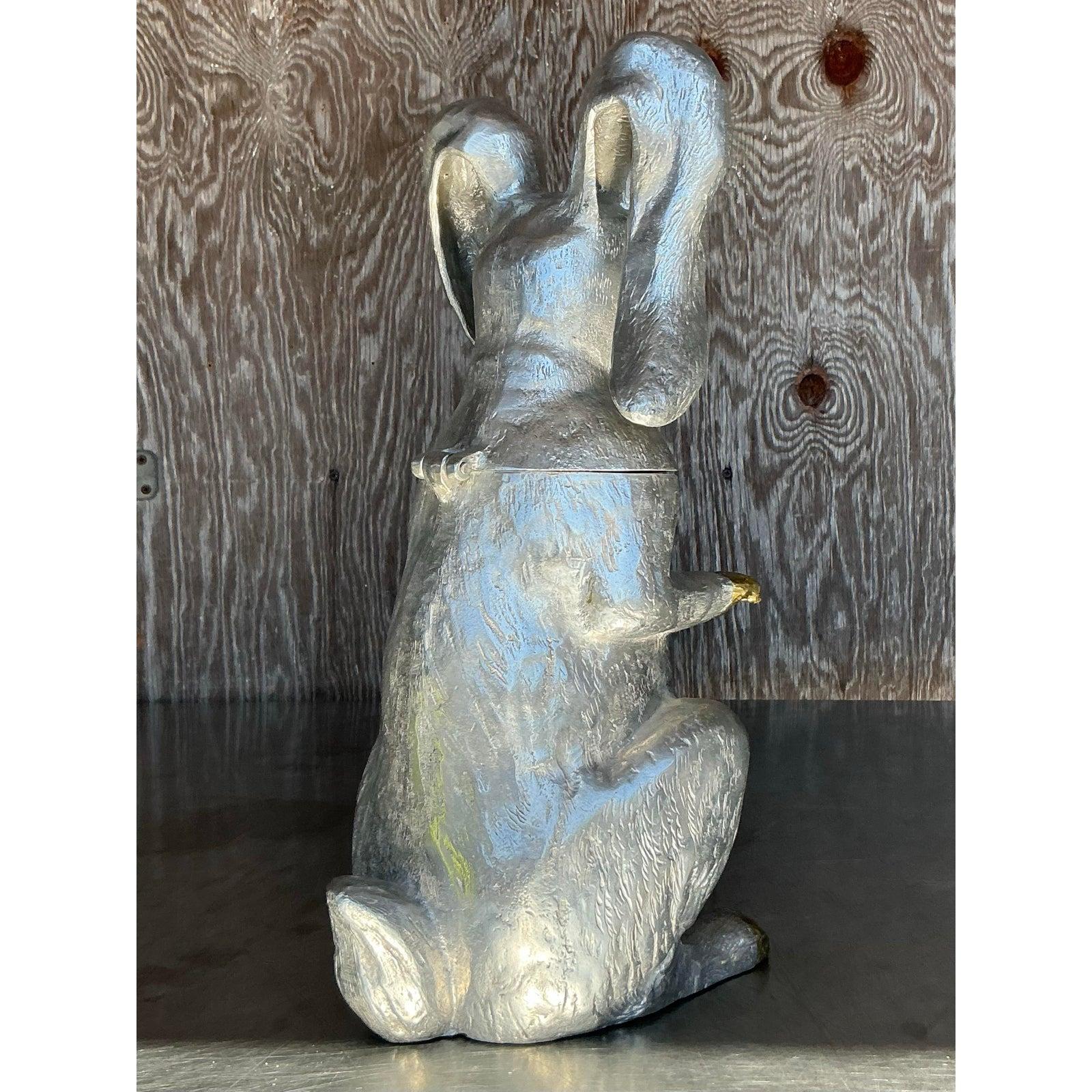 Cubitera de champán Vintage Regency Arthur Court Bunny en venta 4