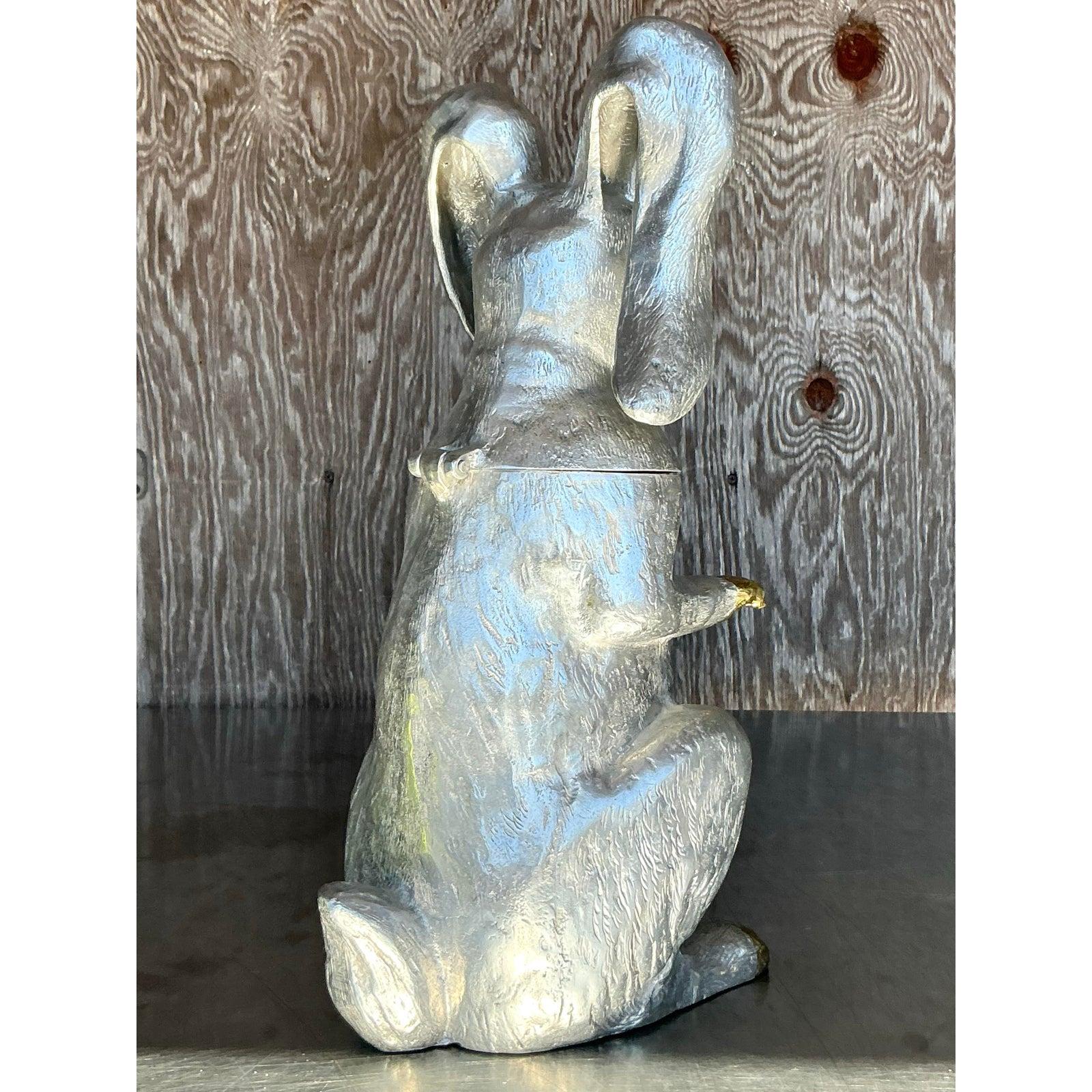 Cubitera de champán Vintage Regency Arthur Court Bunny en venta 1