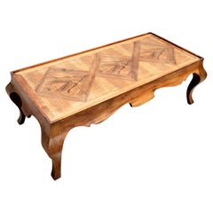 Vintage Regency Baker Diamond Burl-Wood Coffee Table