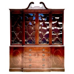 Vintage Regency Baker Georgian Mahogany Breakfront