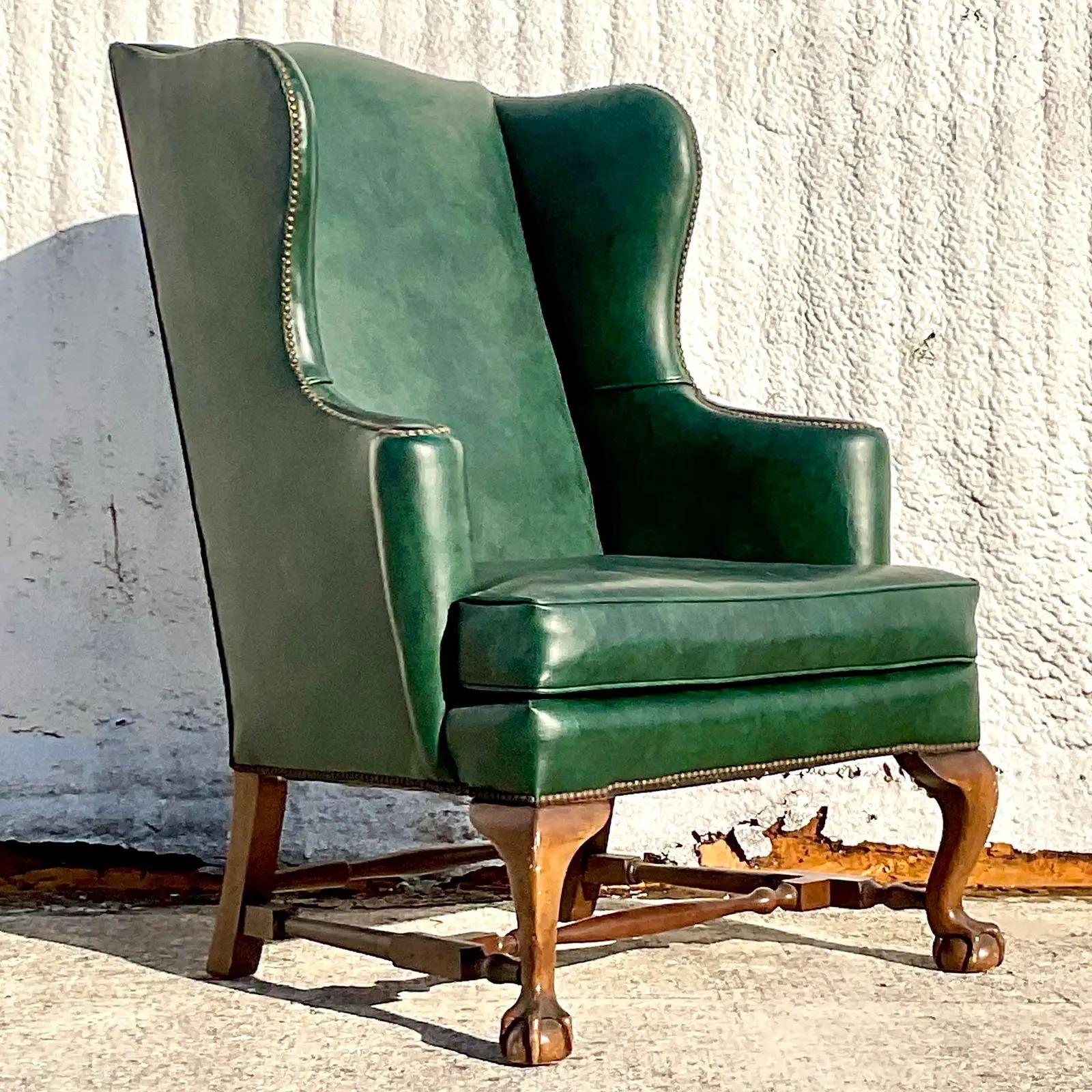 vintage green chairs