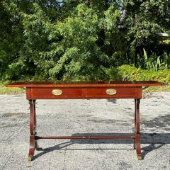 Tavolo consolle allungabile Baker Lyre Vintage Regency