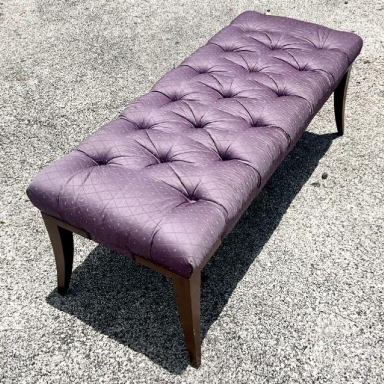 Banc touffeté Baker Regency vintage en vente 1