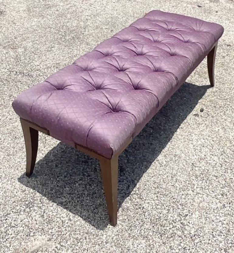 Banc touffeté Baker Regency vintage en vente 2
