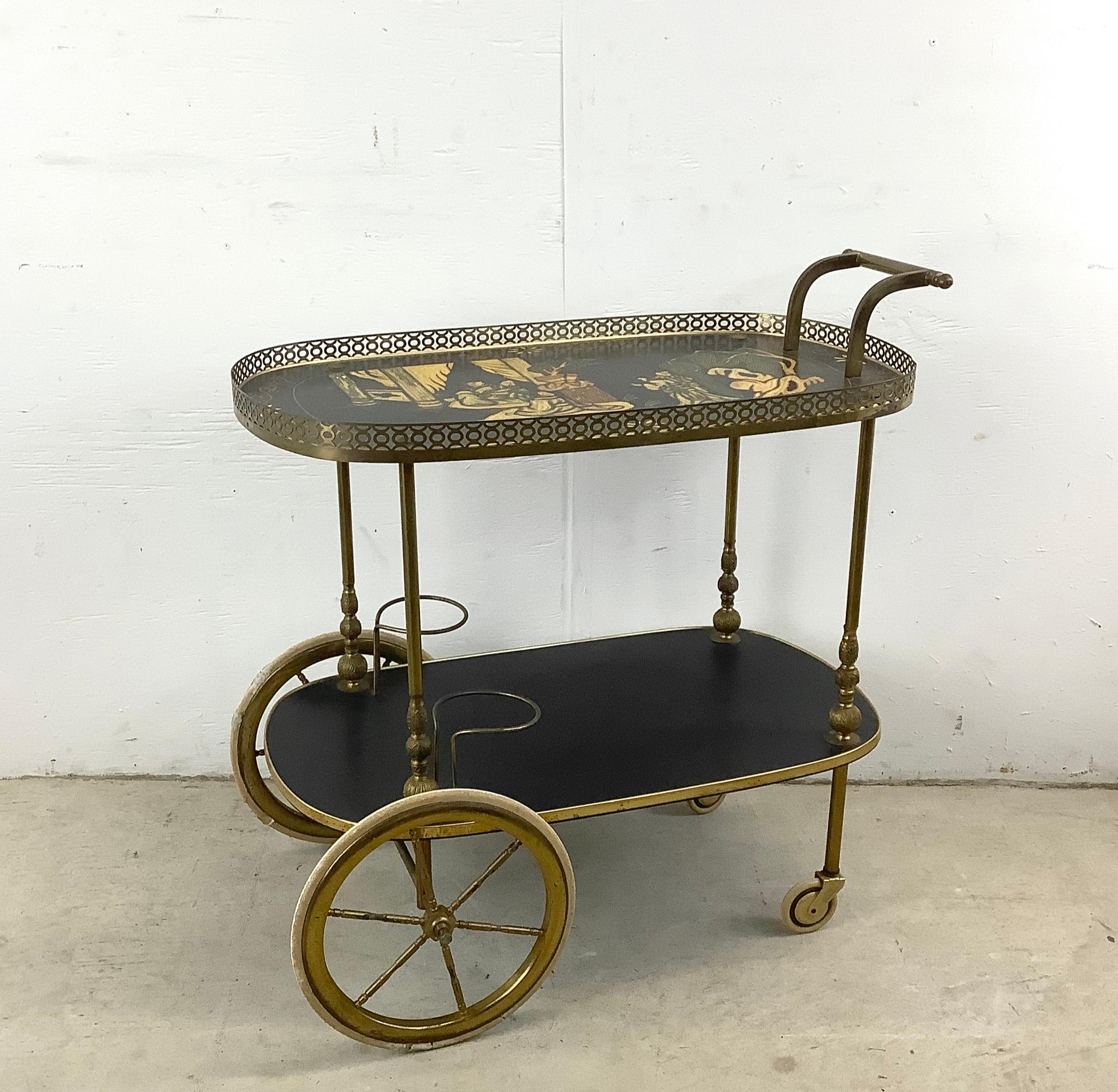 Other Vintage Regency Bar Cart or Tea Cart