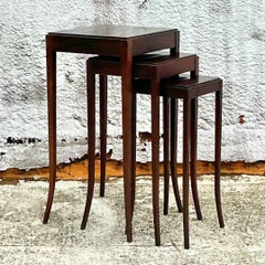 Vintage Regency Barbara Barry for Baker Nesting Tables - Set of 3