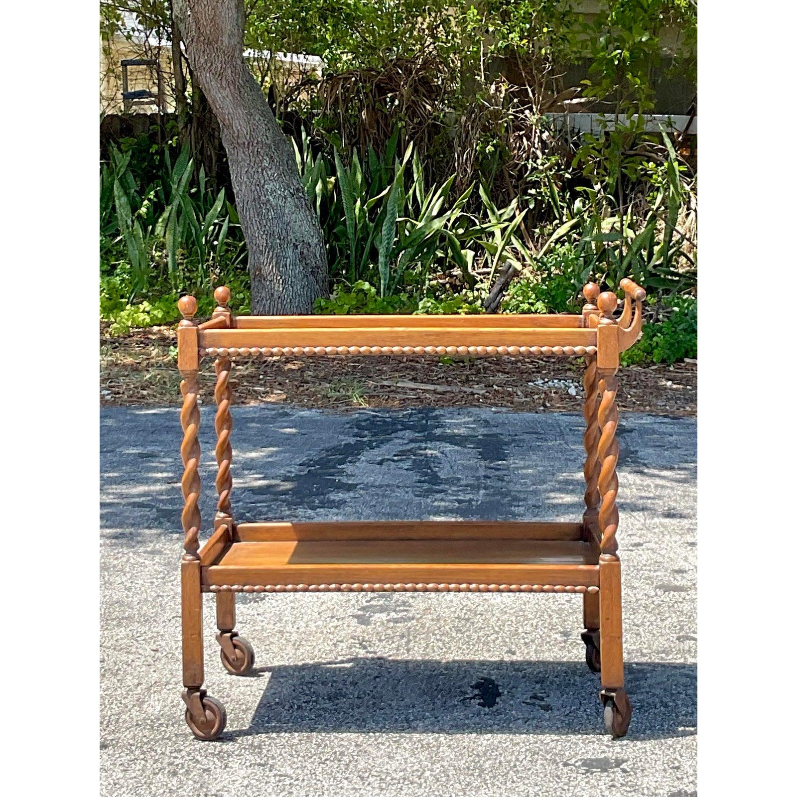 Barwagen im Regency-Stil mit Barley Twist-Druck im Angebot 2