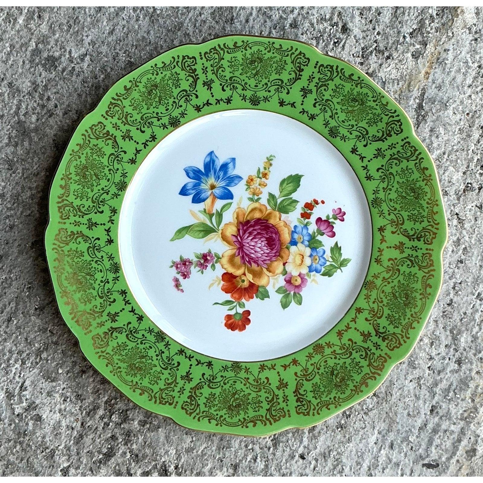 Set di 10 porcellane floreali d'epoca Baronet Bavaria Cecoslovacchia in vendita 5