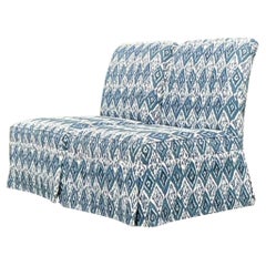 Vintage Regency Batik Slipper Chairs- Set of 2