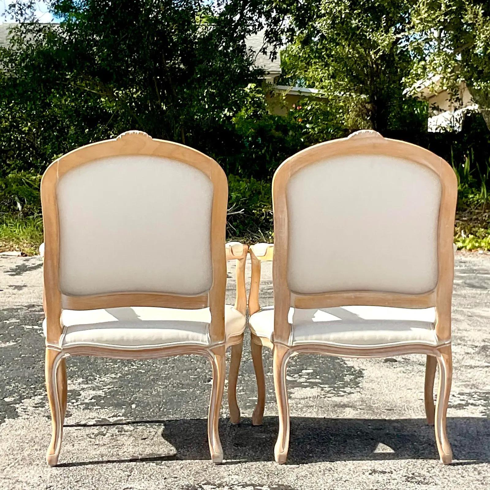 Wood Vintage Regency Bergere Chairs - A Pair For Sale