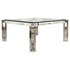 Vintage Regency Bernhardt Slab Lucite Coffee Table