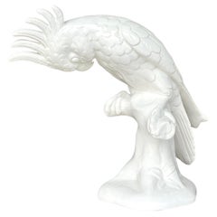 Vintage Regency Blanc De Chine Cockatoo, Vintage