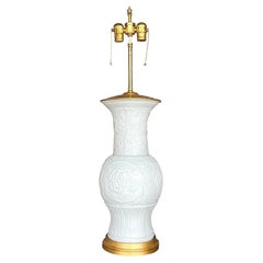 Lampada Vintage Regency in ceramica smaltata Blanc De Chine