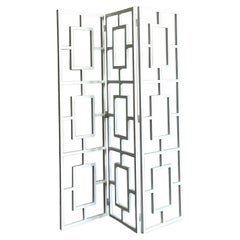 Vintage Regency Block Folding Screen