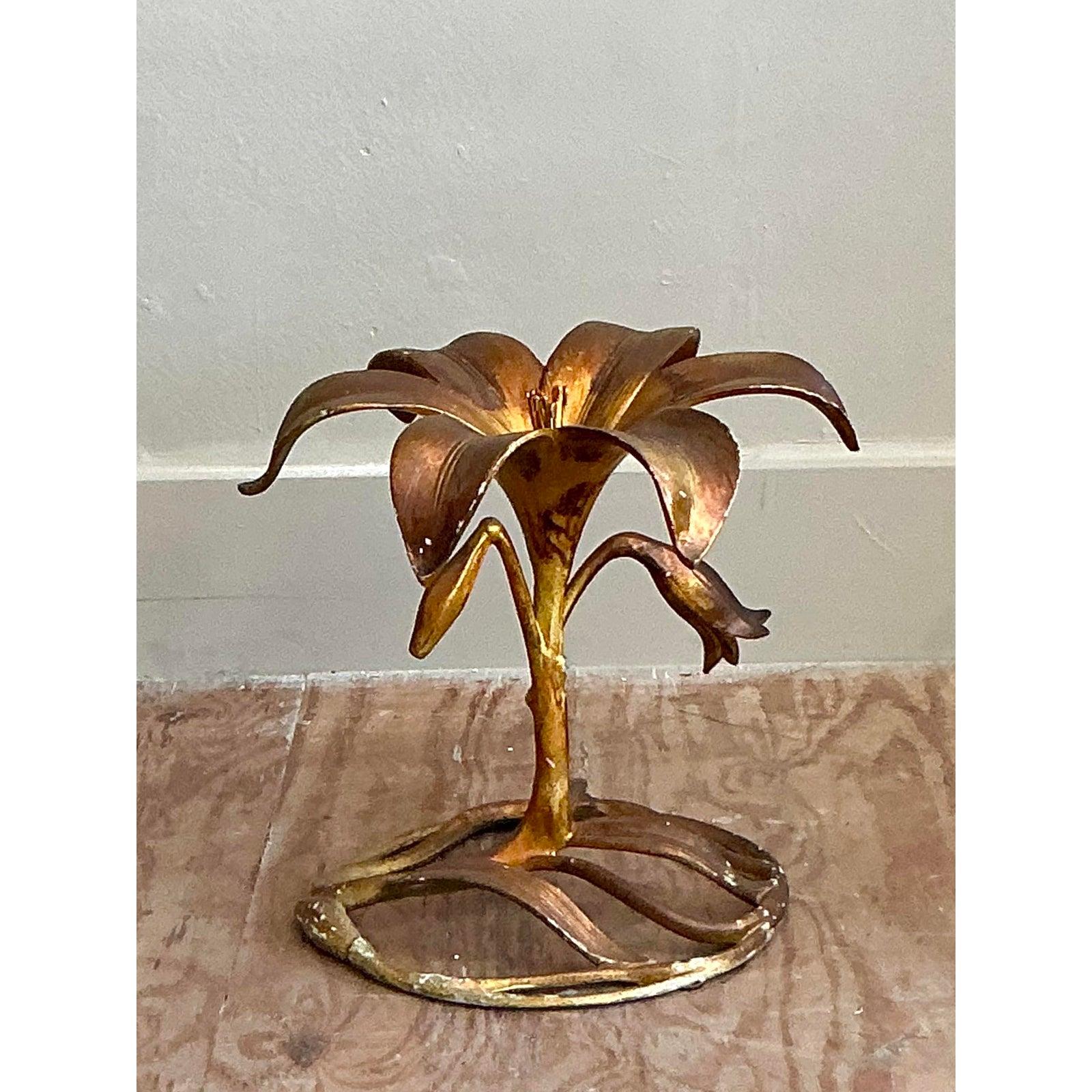 American Vintage Regency Blossom Side Table After Court For Sale