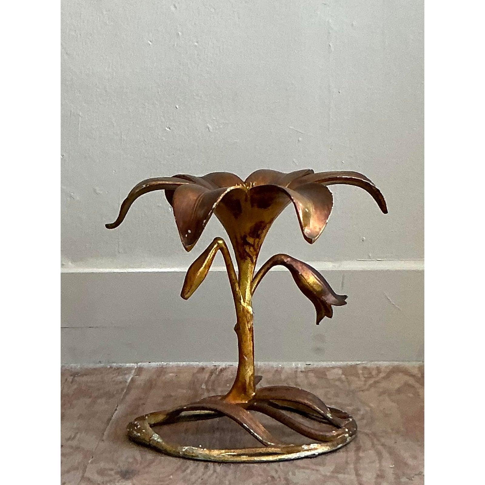 20th Century Vintage Regency Blossom Side Table After Court For Sale